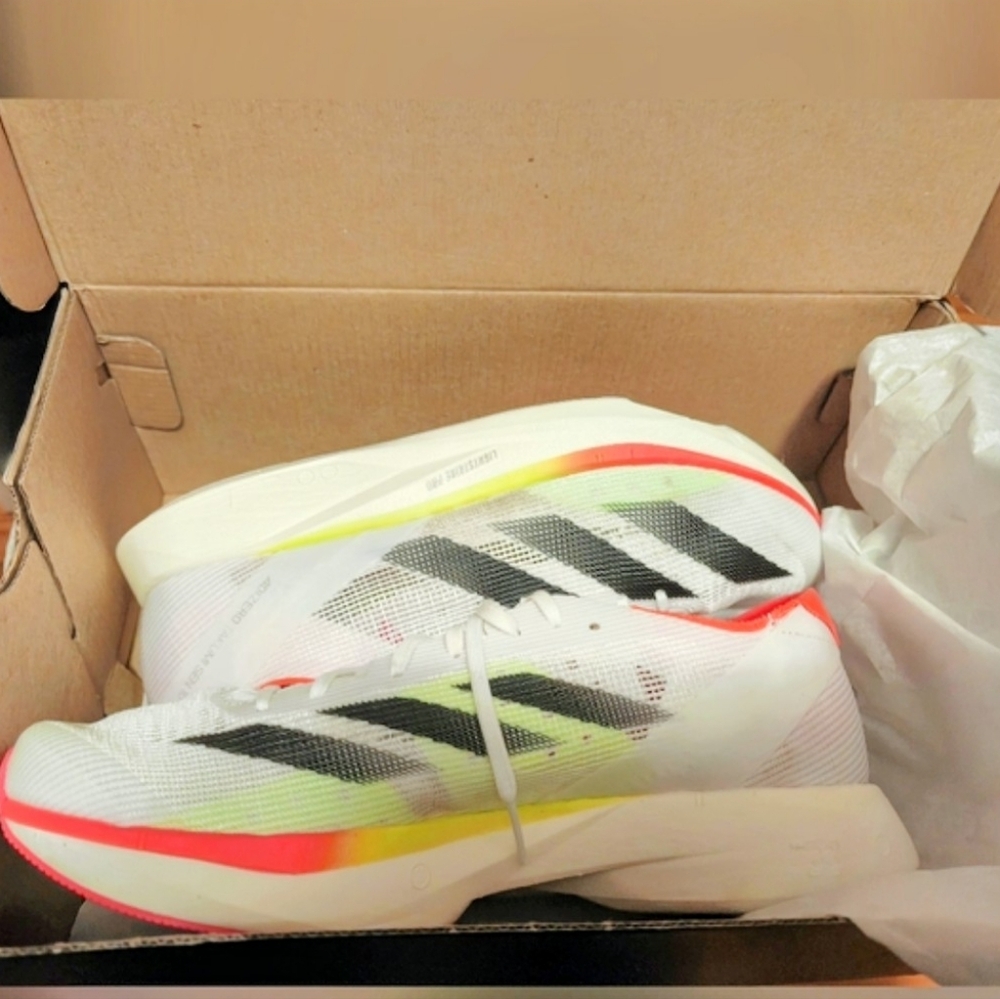 New Adidas Adizero Takumi Sen 11 White And Black W9 (Box, No Tags)